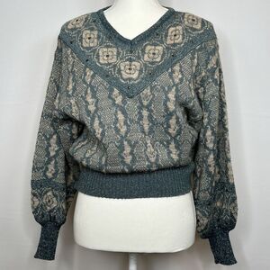 Vintage La Squadra Montecarlo Alpaca Studded Sweater Made‎ In Italy Size Medium